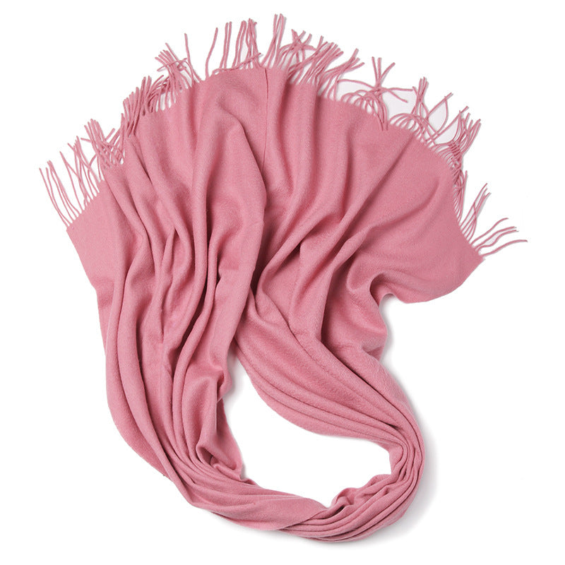 Wool solid color scarf