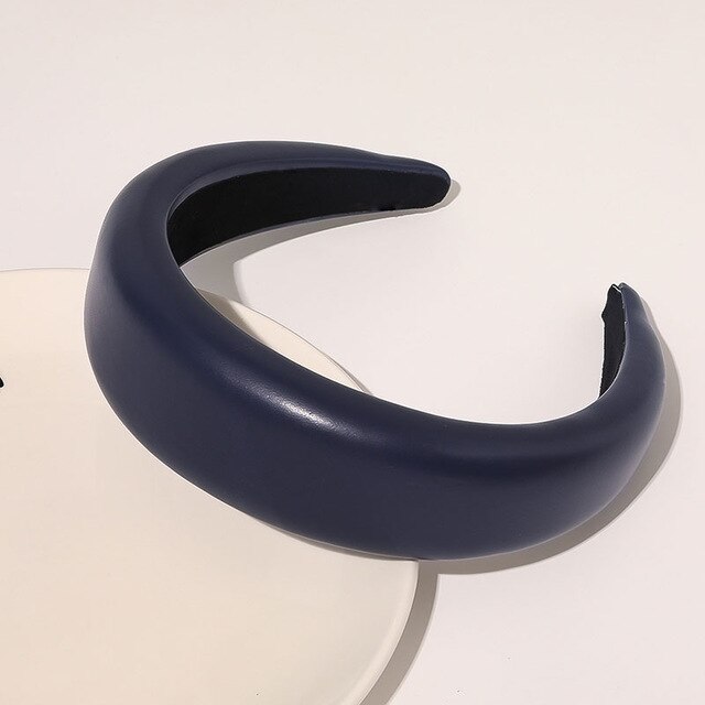 European And American Pu Leather Thickened Sponge Headband