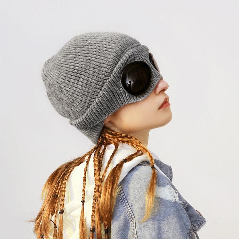 Pilot Wool Hat Winter Warm Knitted Hat