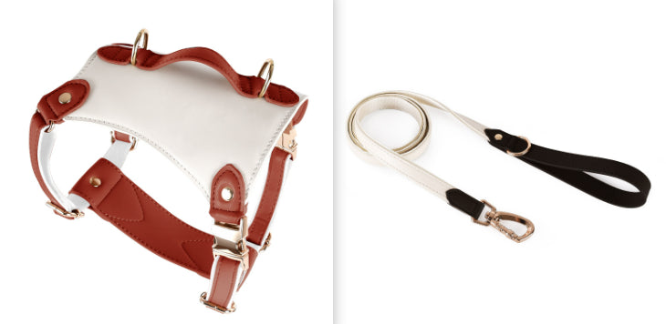 Leather Pet Vest Type Lead Rope Chest Strap