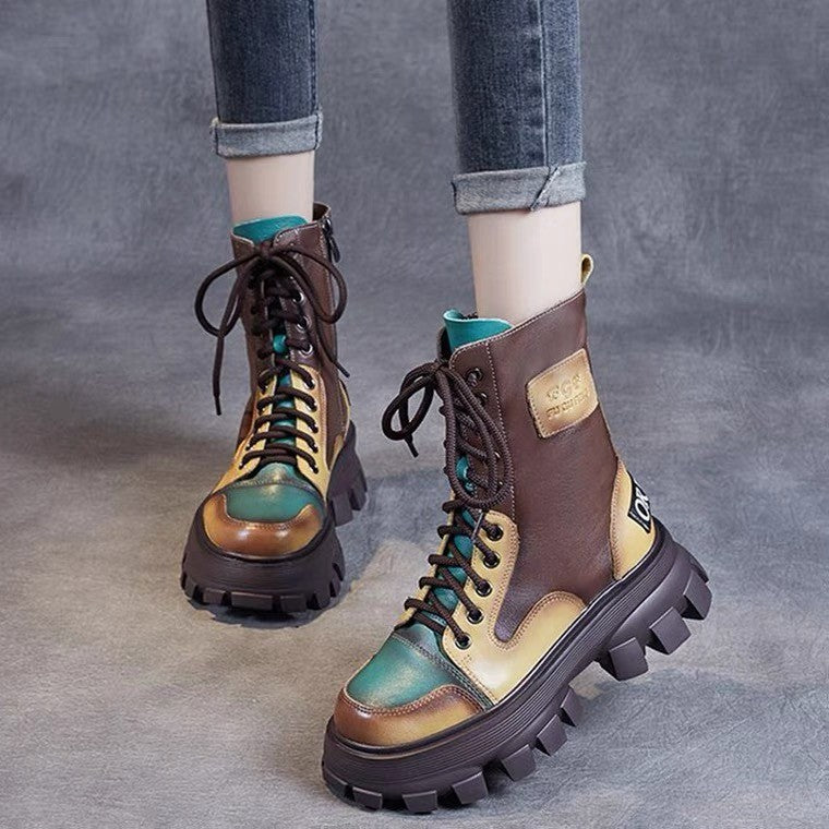 Round Toe Platform High-top Fashion Women's Shoes