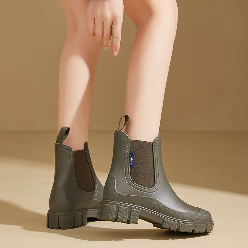 Stylish Mid Calf Womens Rain Bootsmartins