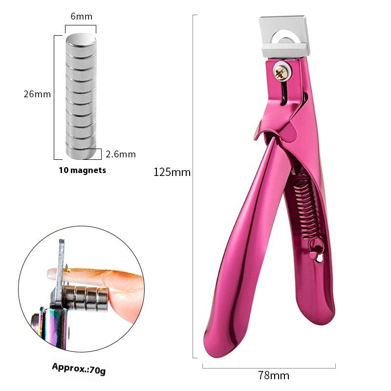 Nail Art Straight Cut Ribbon Titanium French U-shaped Scissors