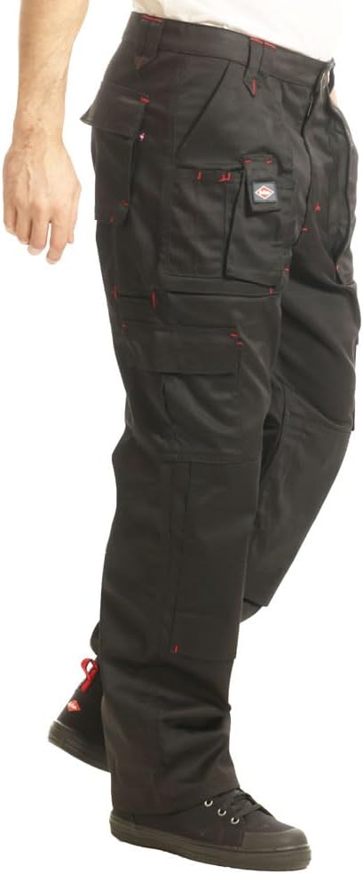 Lee Cooper herr Triple-genähtes Multi-werkzeug-taschen-klassiker Fracht Kneepad Taschen Arbeitssicherheit Byxor (1-pack)