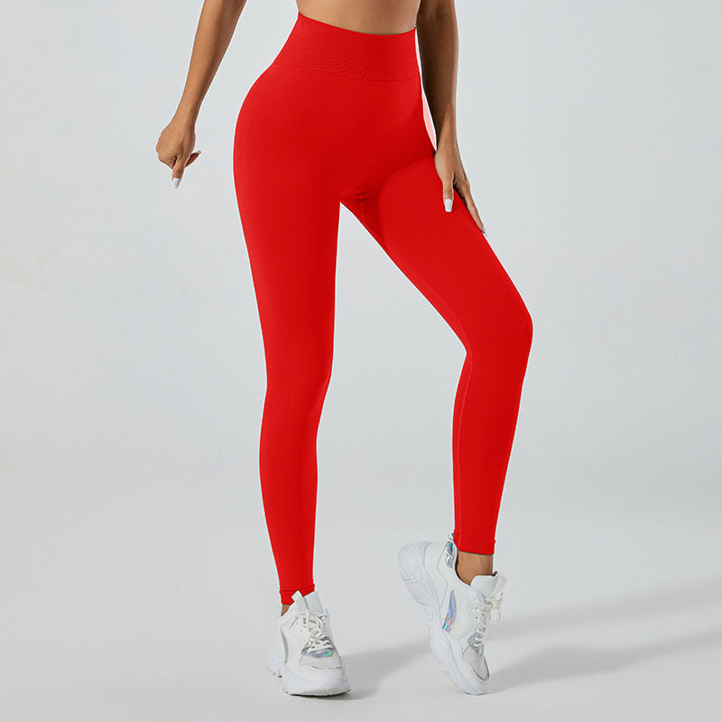 No Embarrassment Line Yoga Pants Women's High Waist Hip Lift Peach Hip Stretch Leggings