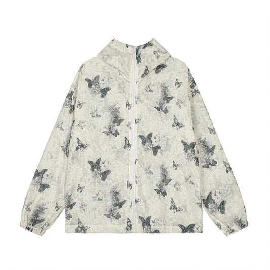 Sun Protection Clothing Men's Butterfly Print Jacket