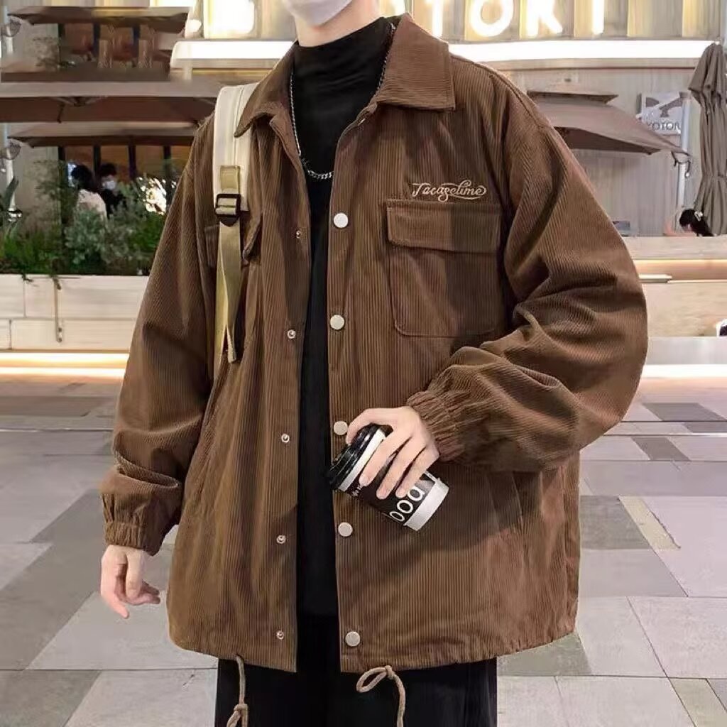 Mens Retro Corduroy Jacket In American Style