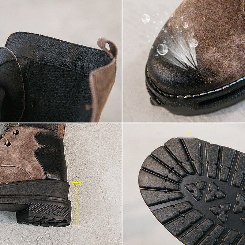 Martin boots female British style Korean style wild thick heel