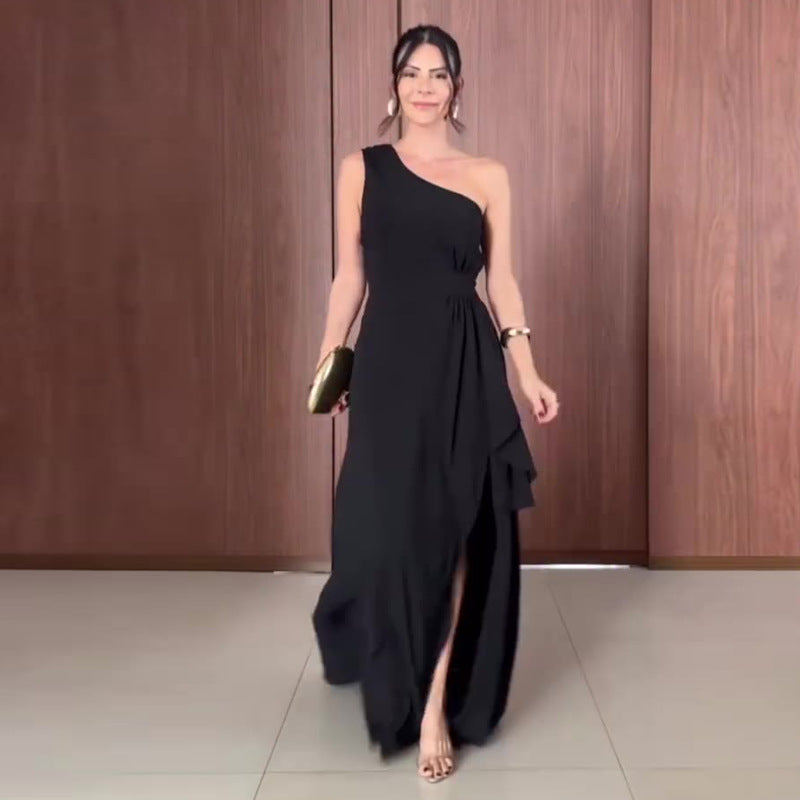 Womens Stylish And Elegant Sleeveless Split Dress