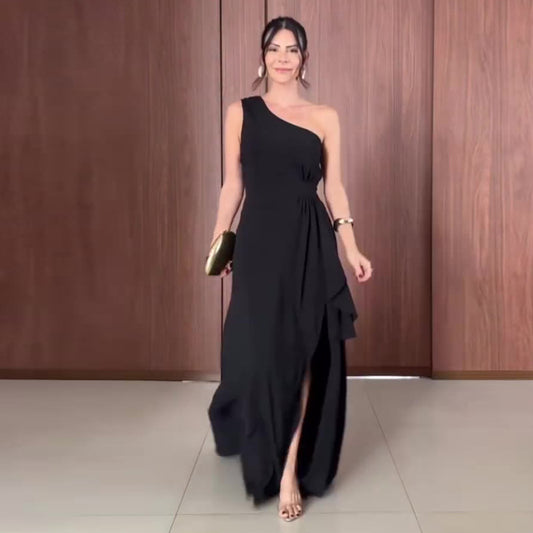 Womens Stylish And Elegant Sleeveless Split Dress