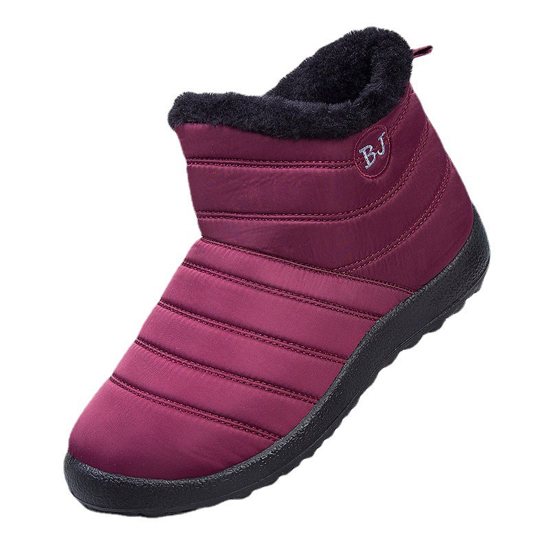Womens Waterproof Mid-Calf Zip Snow Boots For Fall And Winter