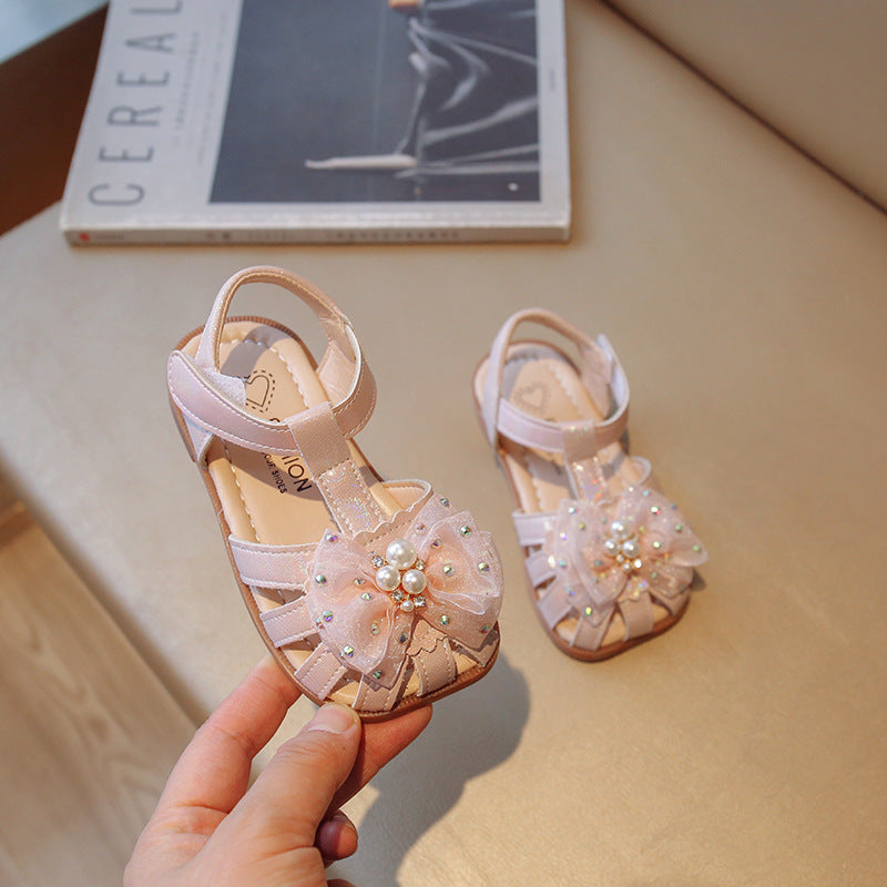 Girls' Baotou Sandals Hollow Out Single Shoes