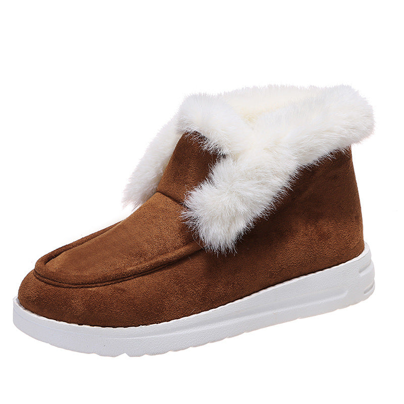 Large Size Round Toe Casual Women's Cotton Shoes