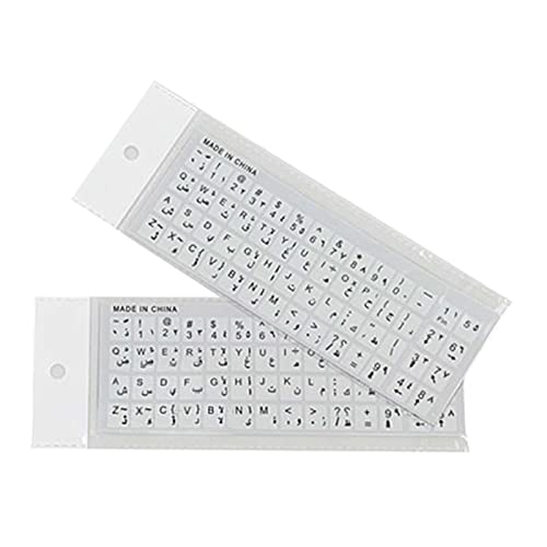 Avejjbaey arabiska tangentbordsklistermärken, genomskinliga, PVC, 2 st, laptop och skrivbord