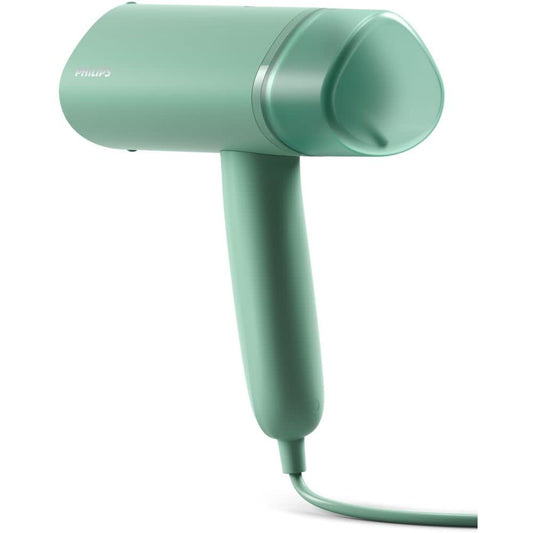 Philips 3000 Series handhållen steamer - 1000W, 20 g/min ånga, Löstagbar 100 ml vattenbehållare, Plastplatta, Grön (STH3010/70)