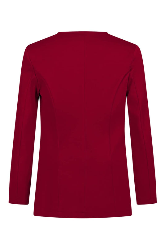 19V69 ITALIA Dam Giuliana Bordeaux Blazer, M (2-pack), Bordeaux, M