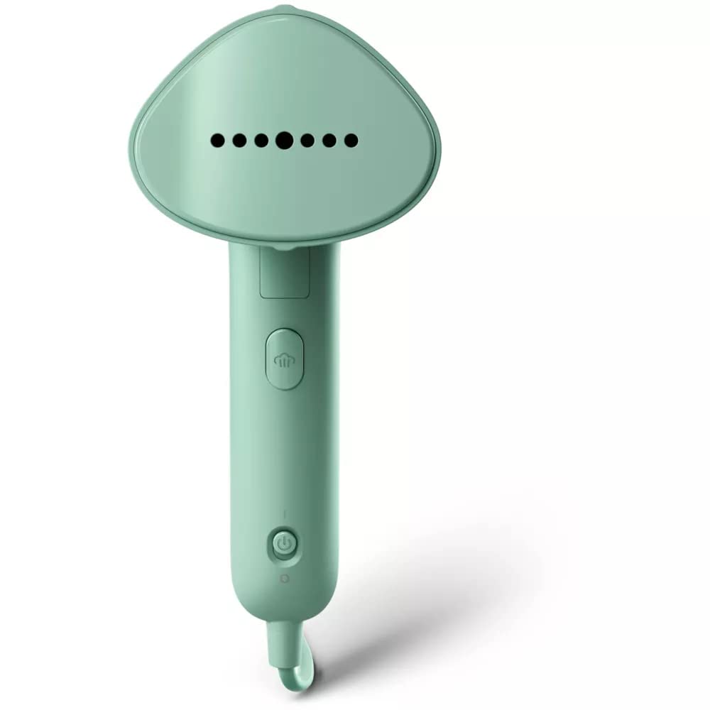 Philips 3000 Series handhållen steamer - 1000W, 20 g/min ånga, Löstagbar 100 ml vattenbehållare, Plastplatta, Grön (STH3010/70)