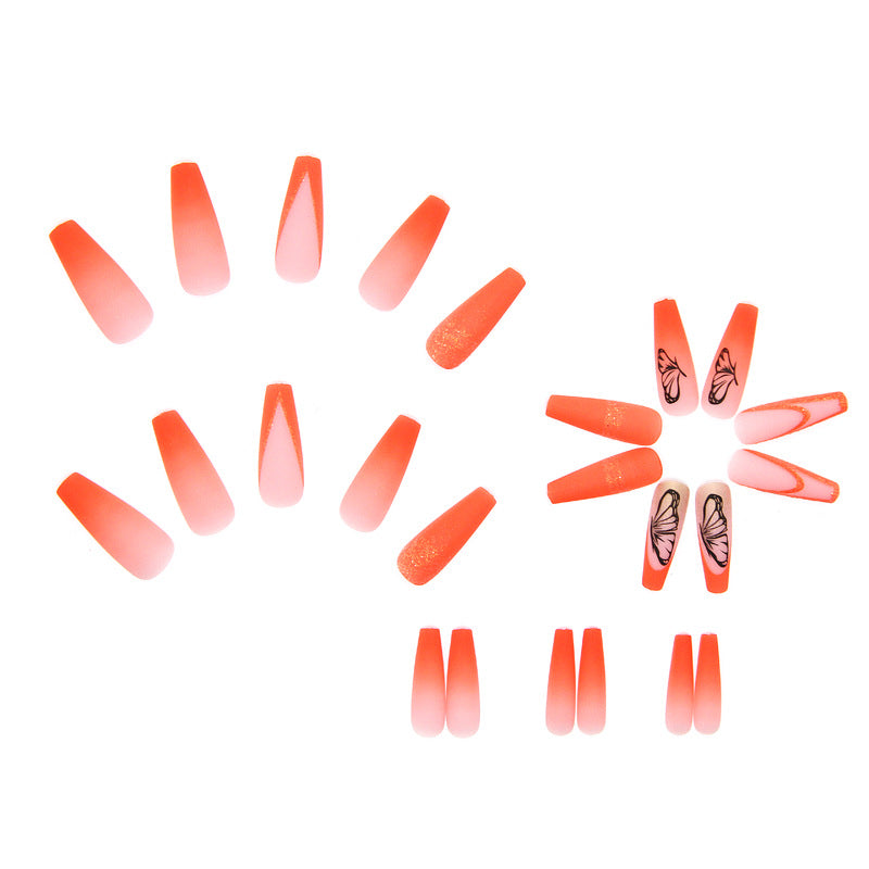Nail Sticker Practice 24 Pieces Long Bright Colors