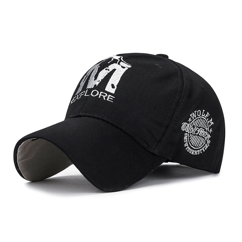 Embroidered M Wolf Baseball  Spring Casual Men And Women