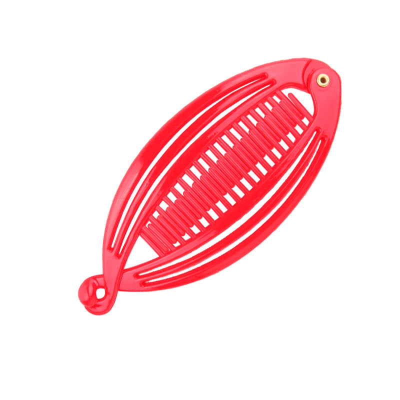 Large Spray Paint Bright Black Hawksbill Color Three Fish Hairpin