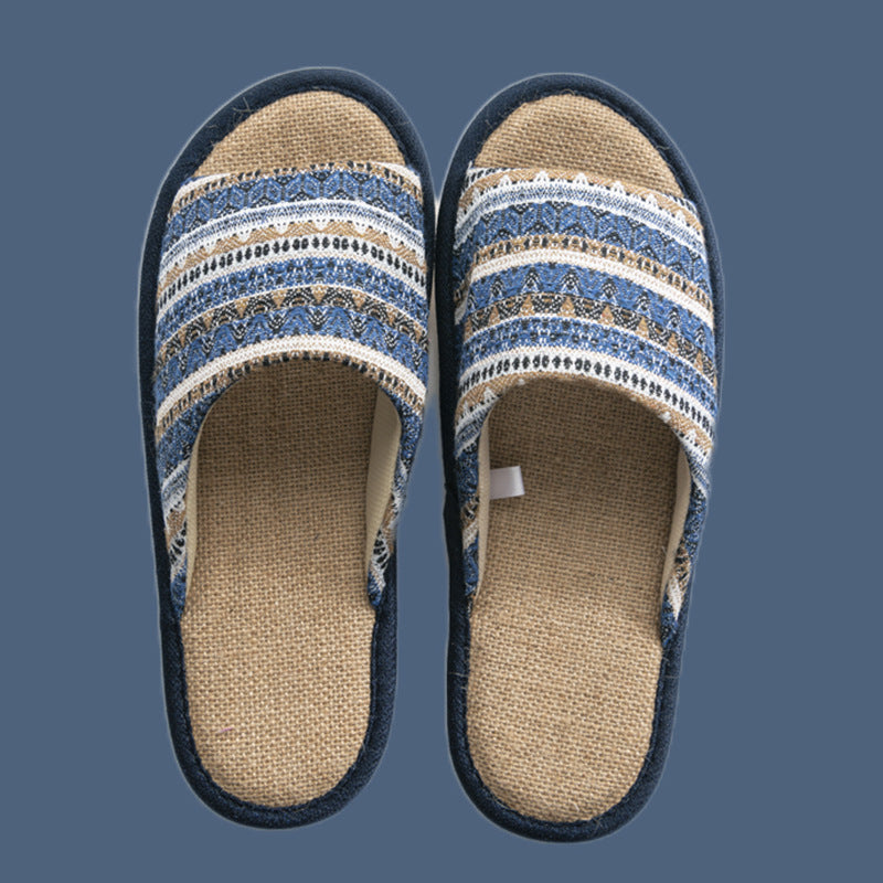 Hemp Slippers Women Floor Couples Non Slip Interior