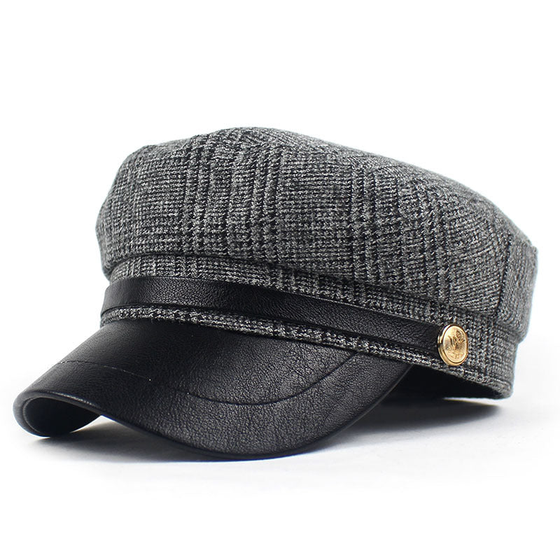 British Style Ladies Flat Top Retro Casual Brim Hat