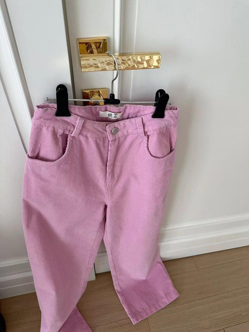 Slimming And Straight Corduroy Casual Pants Trousers For Women