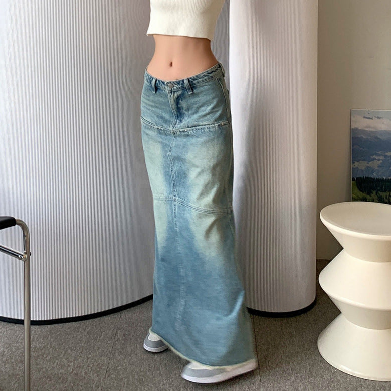 Women's Fashion Denim Skirt Slimming Sheath