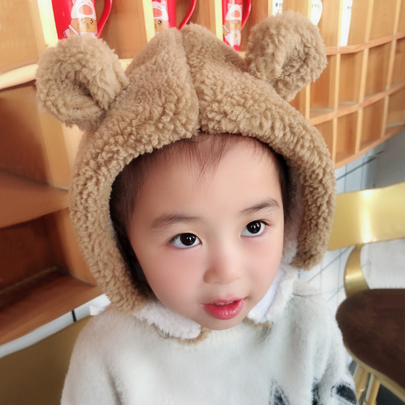 Women's Fashion Small Bear Ear Protection Hat