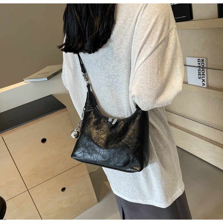 High-grade Light Luxury Glossy Dumpling Bag Casual