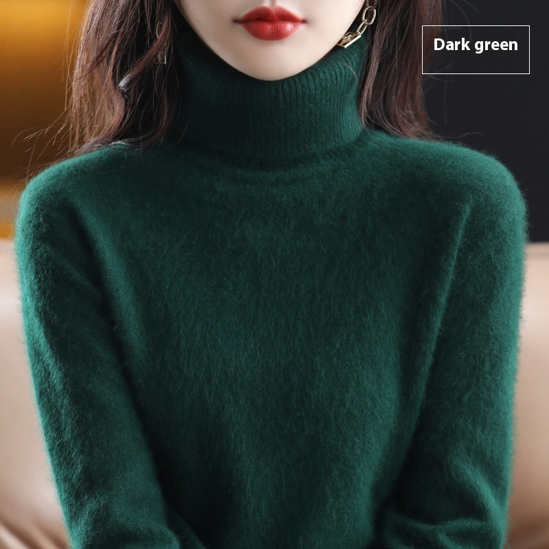 High Neck Inner Wear Loose Cashmere Knitted Bottoming Shirt