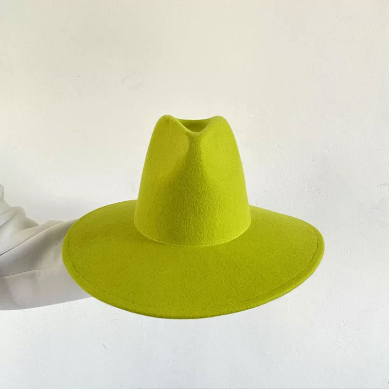 Top Bare Wool Jazz Felt Hat