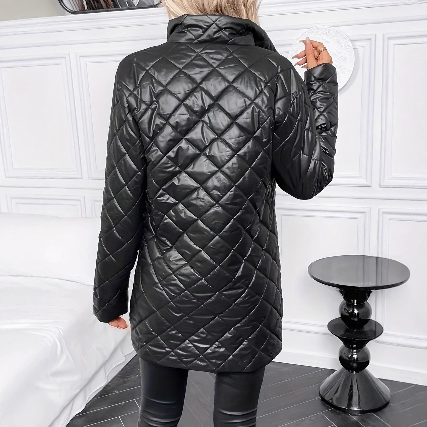 Women's Long Cotton Coat For Autumn And Winter Warmth