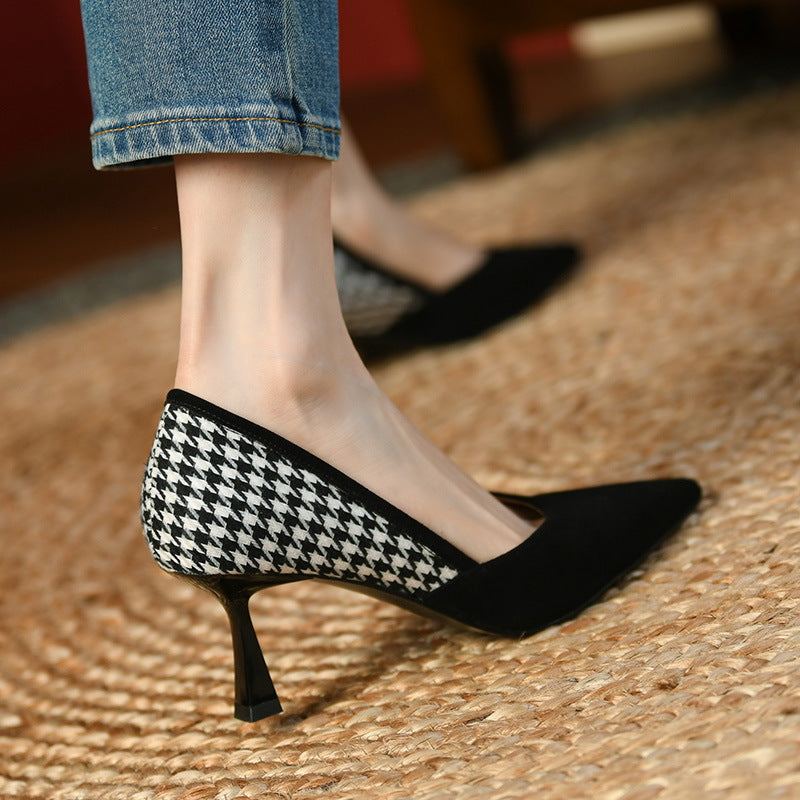 Shallow Mouth Niche French Single Shoe With Small Heel