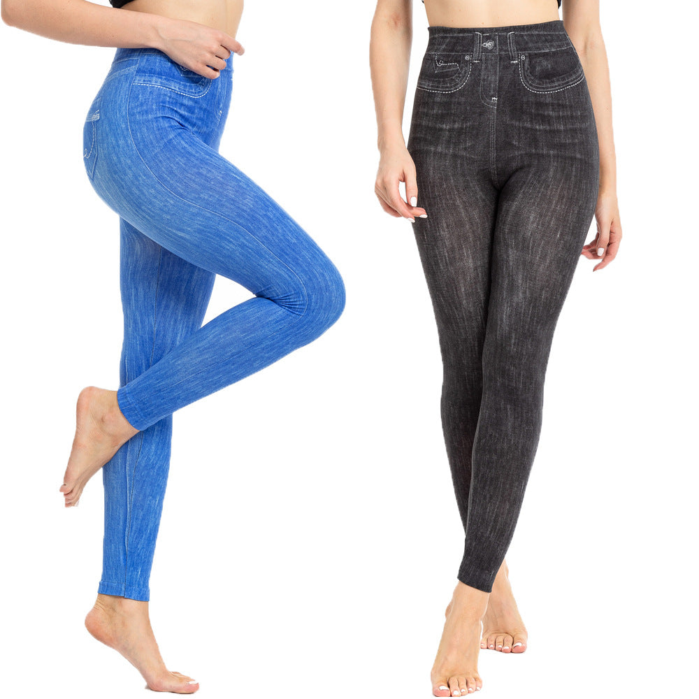 Sexy Figure-hugging Cropped Peach-butt Leggings For Women