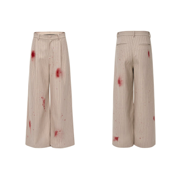 Mens High End Blood Stain Inspired Tailored Single Breasted Suit