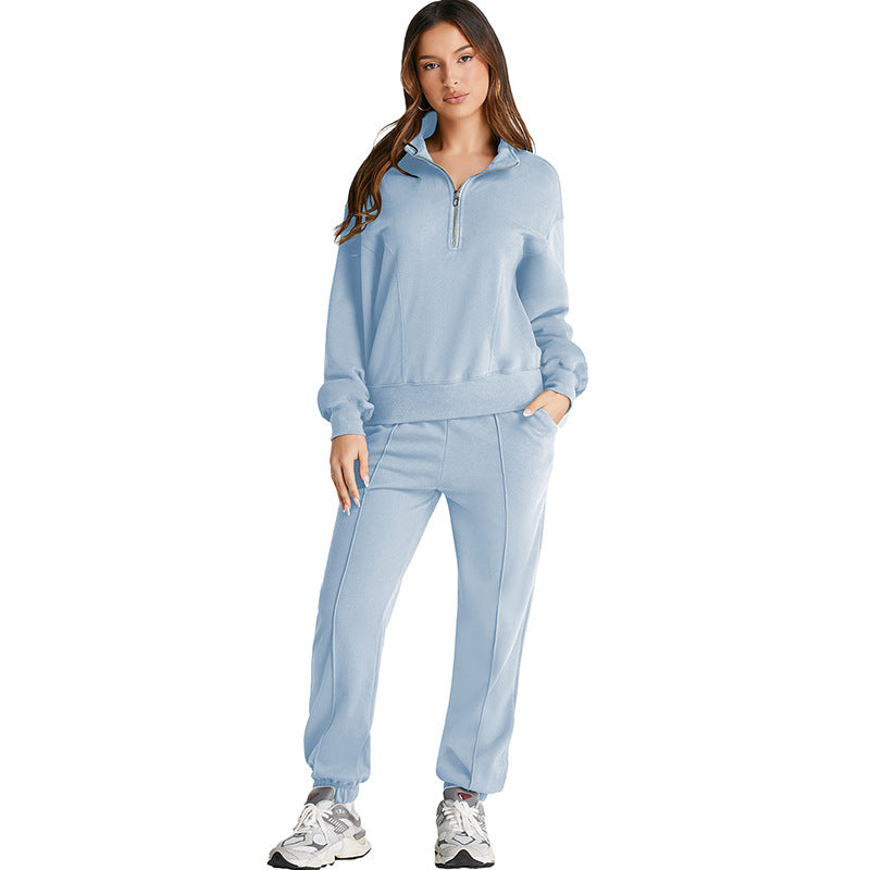 Shiying AutumnWinter New Solid-Color Sporty Casual Womens Set