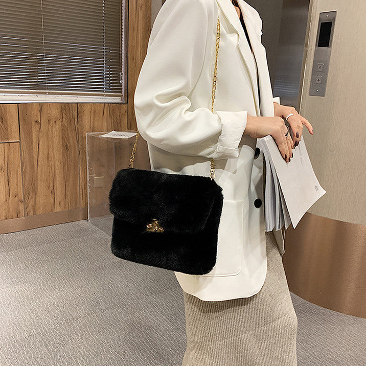 Women's Fashion Plush One-shoulder Crossbody Bag