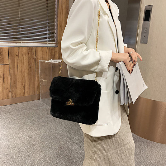 Women's Fashion Plush One-shoulder Crossbody Bag