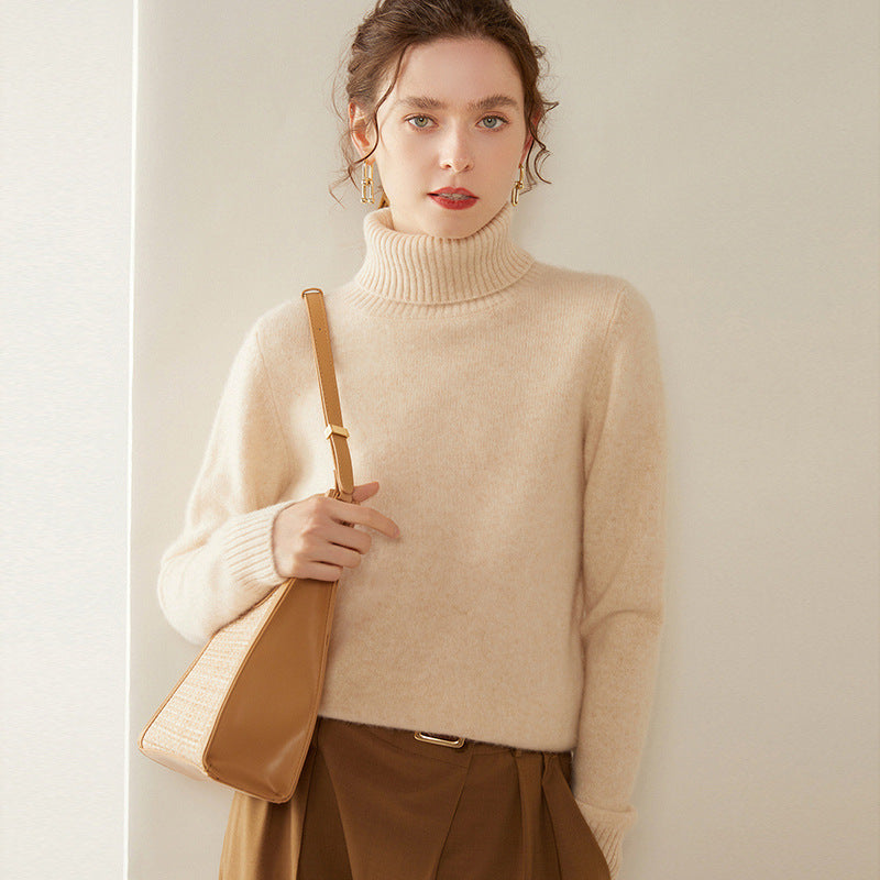 Women's Thickened Fall And Winter Inner Wear Turtleneck Cashmere Sweater