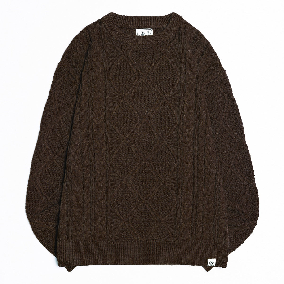 Retro Twist Knitted Sweater Men's Loose Round Neck Sweater