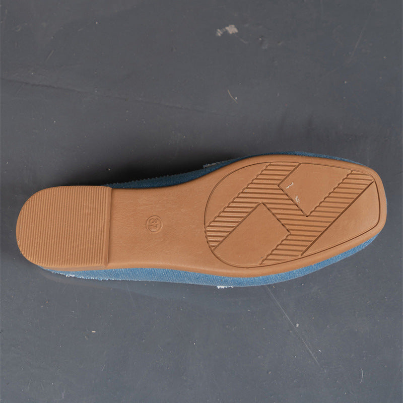 Leisure Flat Bottom Pearl Toe Cap Slippers