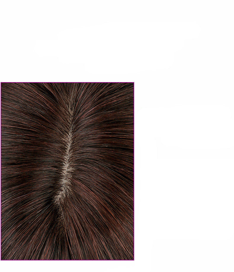 Real Hair  Needle Air Bangs Replacement Block Top Of The Head
