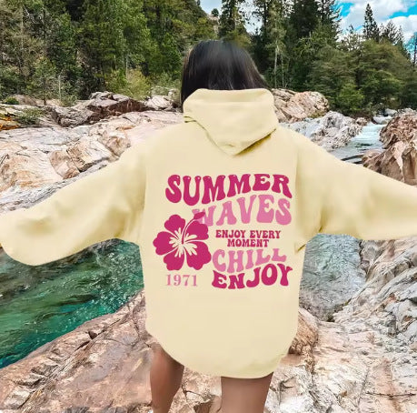 European Code Fashion Letter Hip Hop Hooded Sweater Printing Women