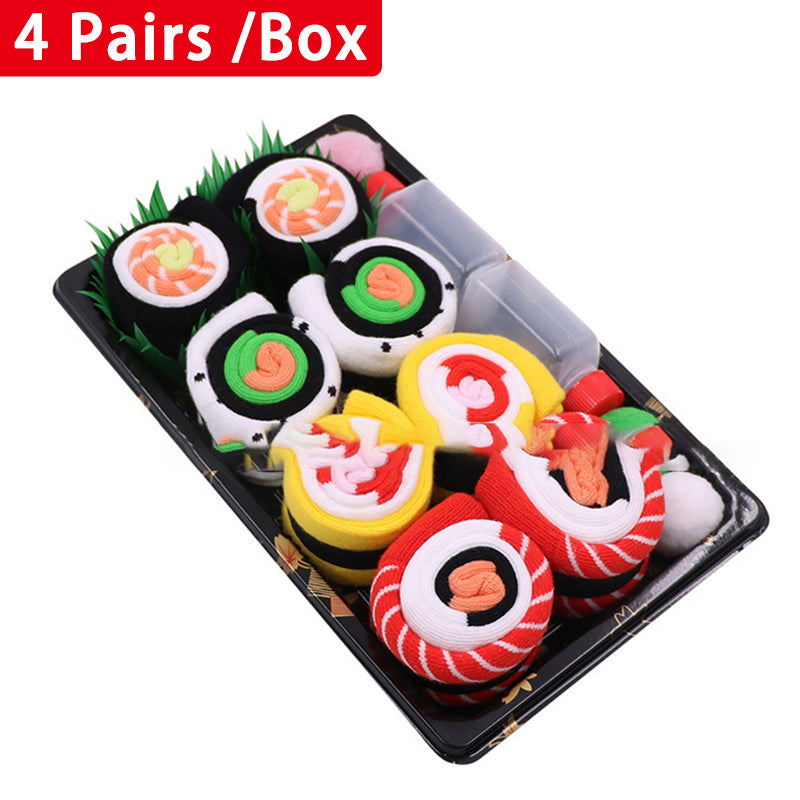 Medium Tube Breathable Combed Cotton Sushi Socks Box