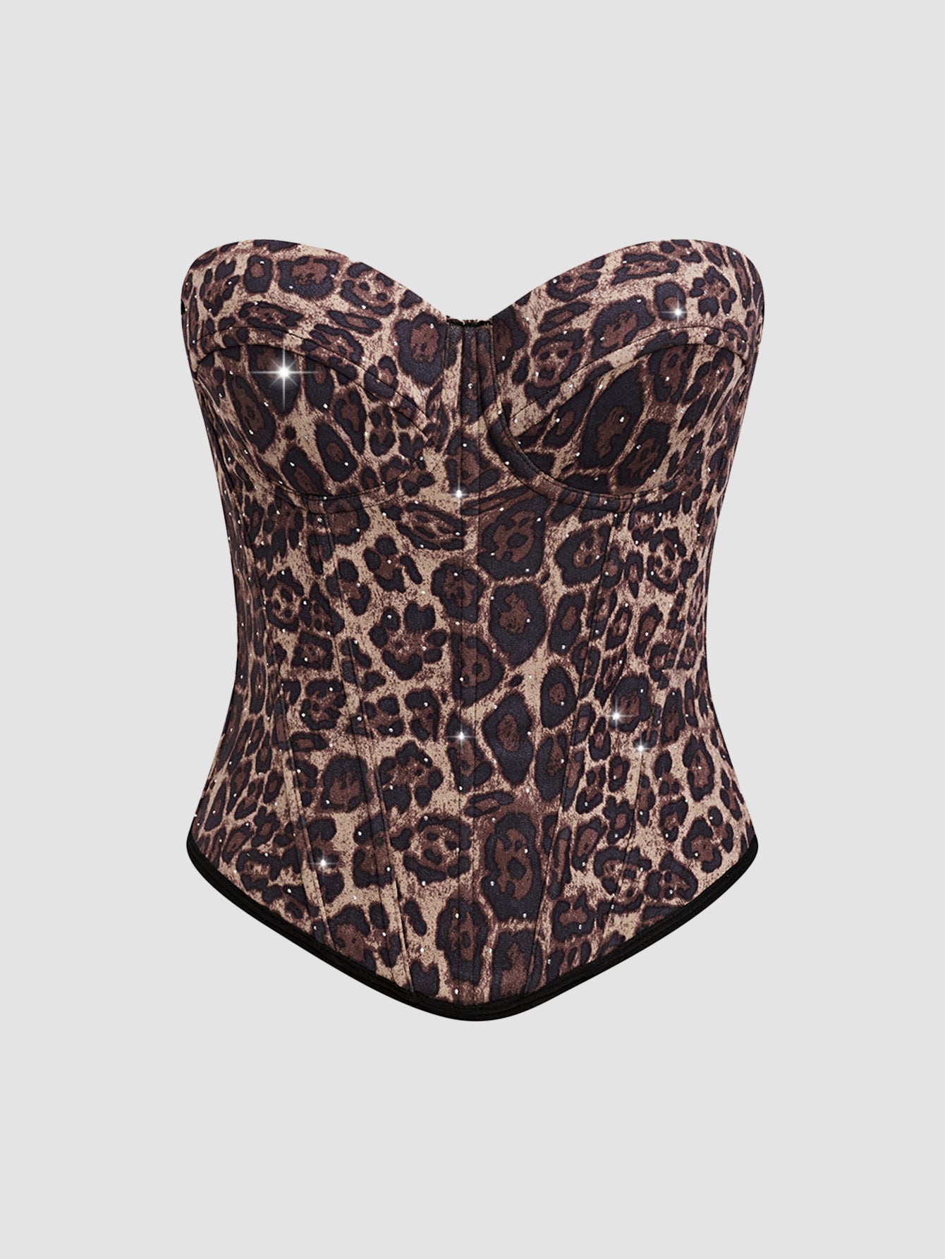 Leopard Print Velvet Spaghetti Straps Tube Top Vest