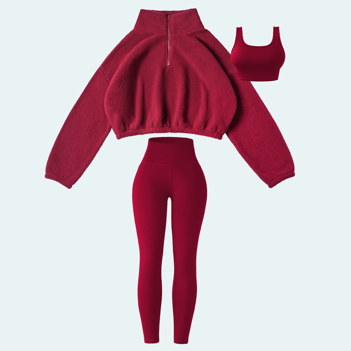 Fleece Sweatshirt Yoga Outdoor Leisure Sports Three-piece Suit
