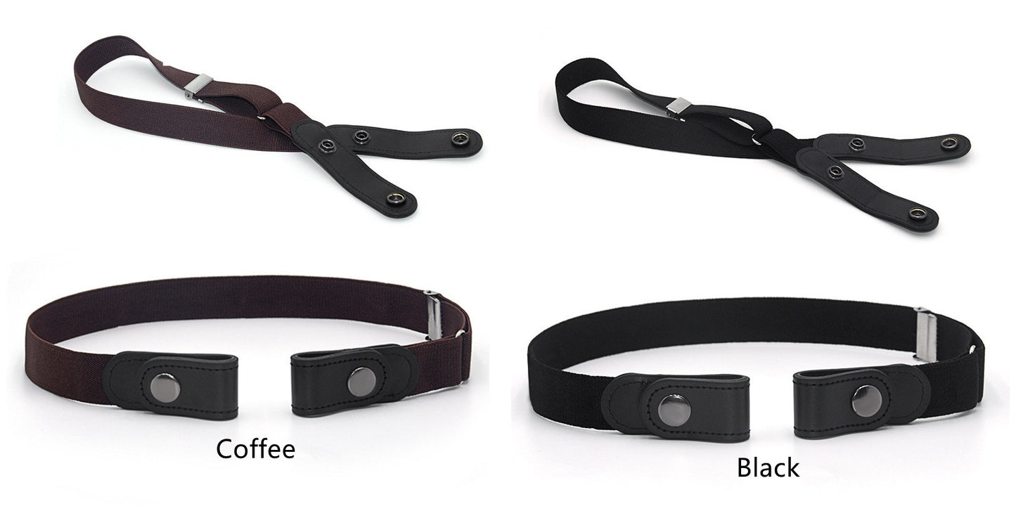Jeans Belt Seamless Elastic Without Buckle All-match Lazy Belt