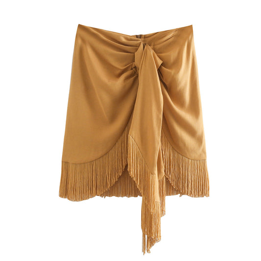 Women's New Fringed Sheath Skirt Skirt