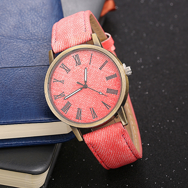 Explosive Ladies Denim Belt Fashion Bracelet Watch